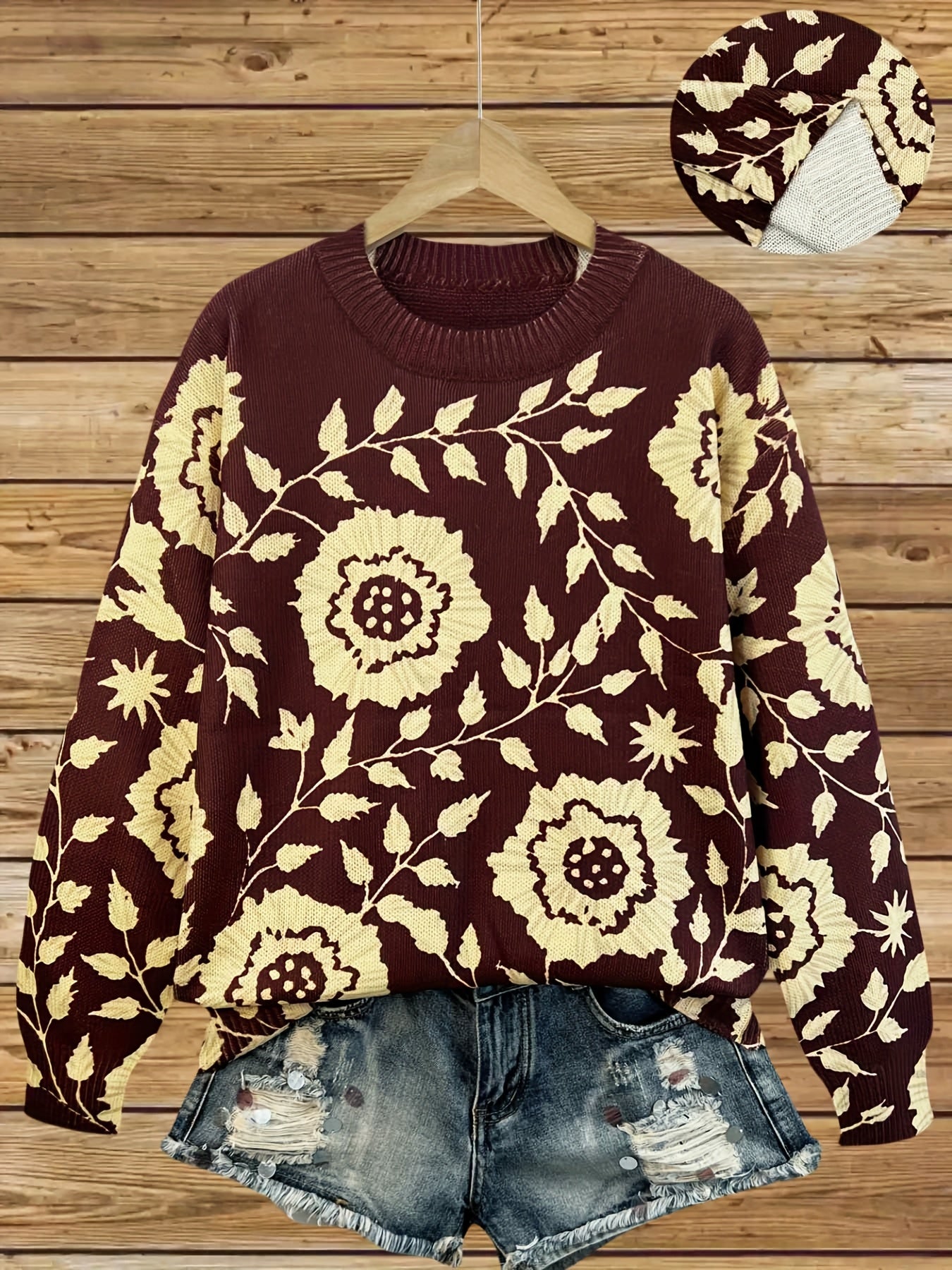 Alice™ | Pull élégant à manches longues avec motif floral