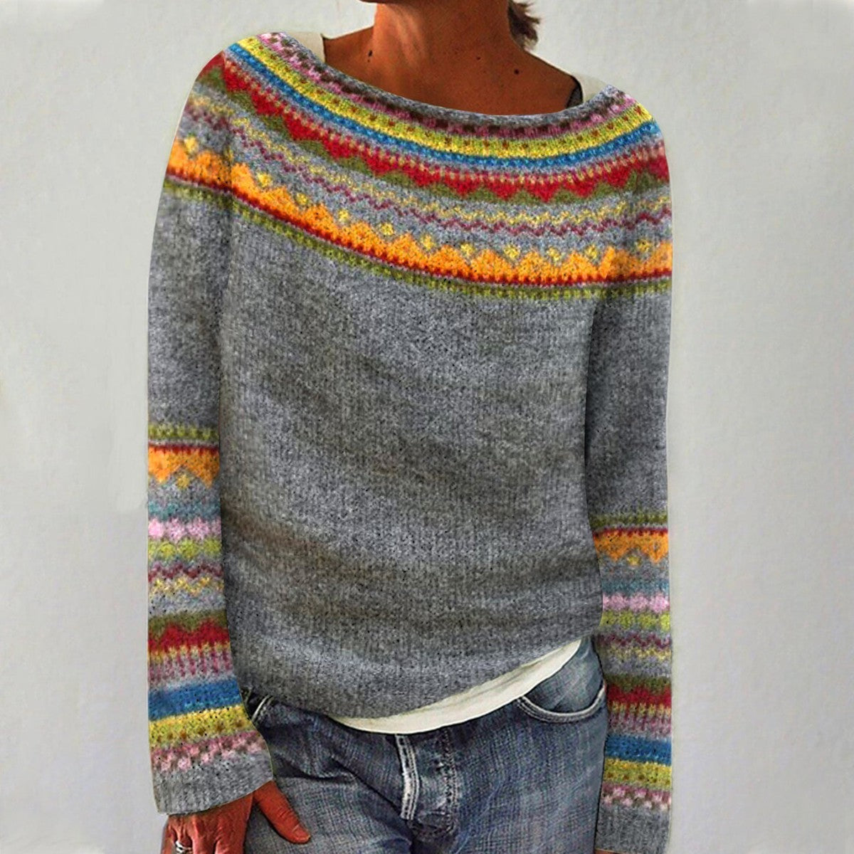Silvia™ | Pull d'Automne Rétro