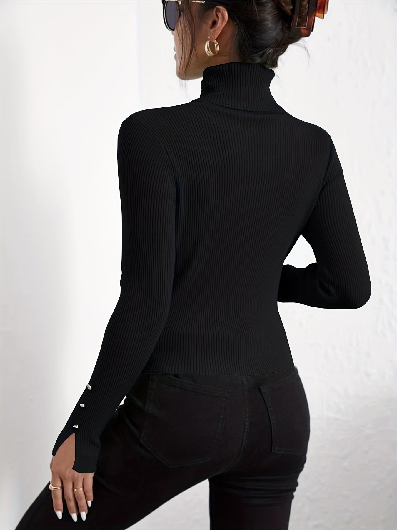 Éloïse™ | Pull à Col Montant Chic et Confortable