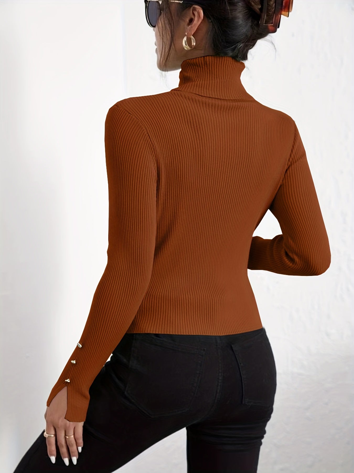 Éloïse™ | Pull à Col Montant Chic et Confortable