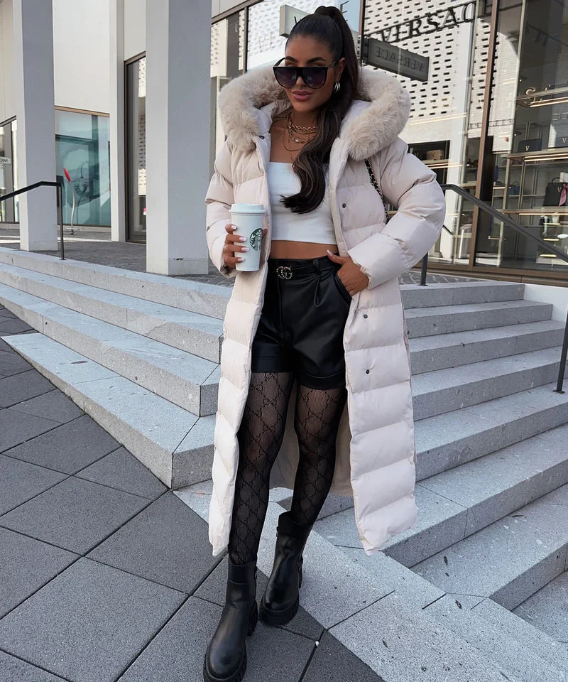 Rene™ | Manteau Long Puffer - Élégance et Confort