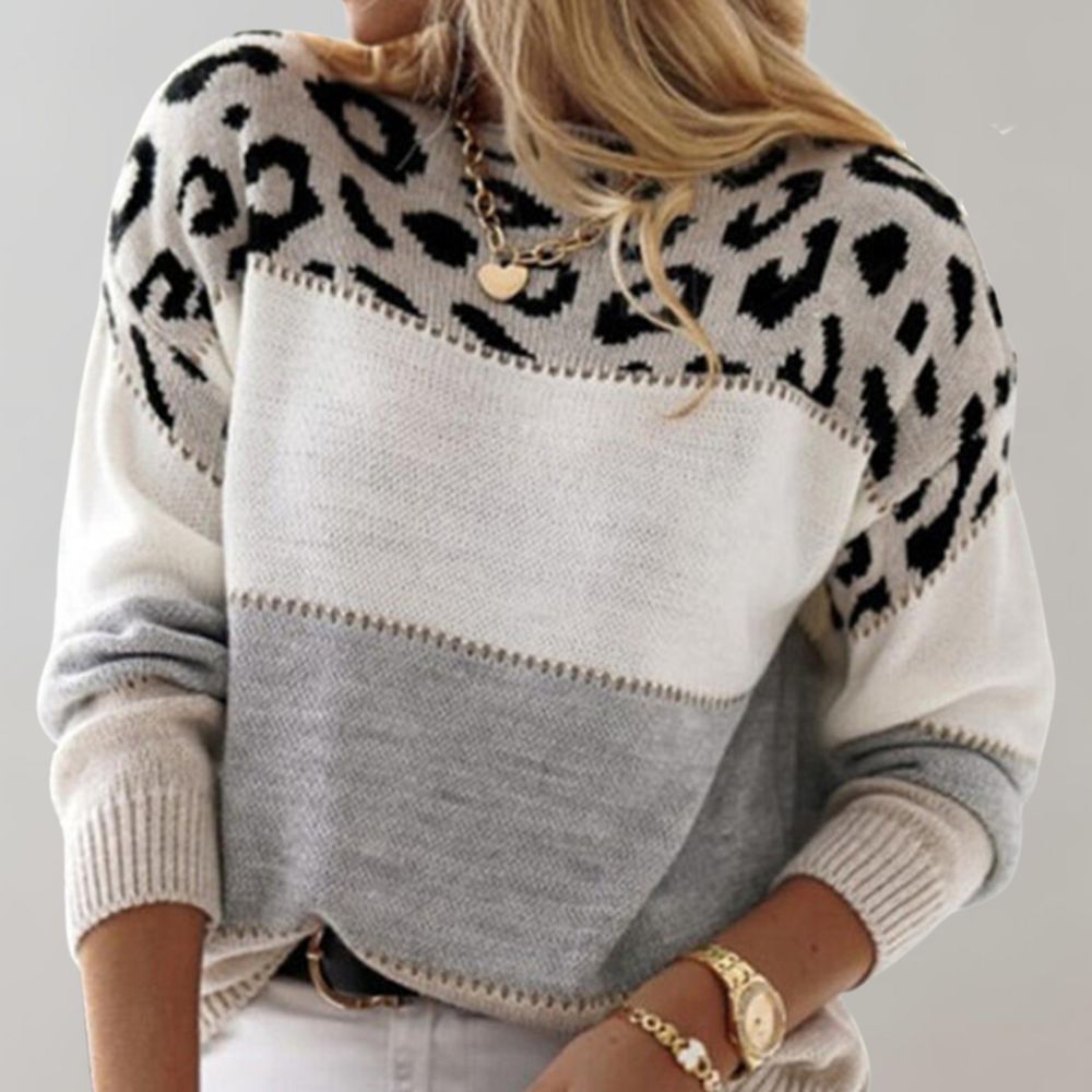 Gaby™ | Pull Décontracté à Imprimé Léopard