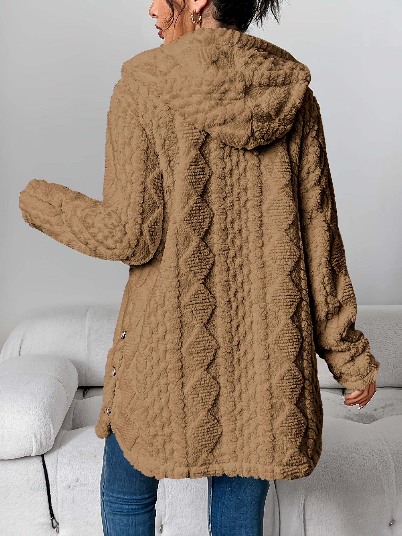 Cheyenne™ | Manteau Douillet à Boutons – Élégance et Confort pour l’Hiver