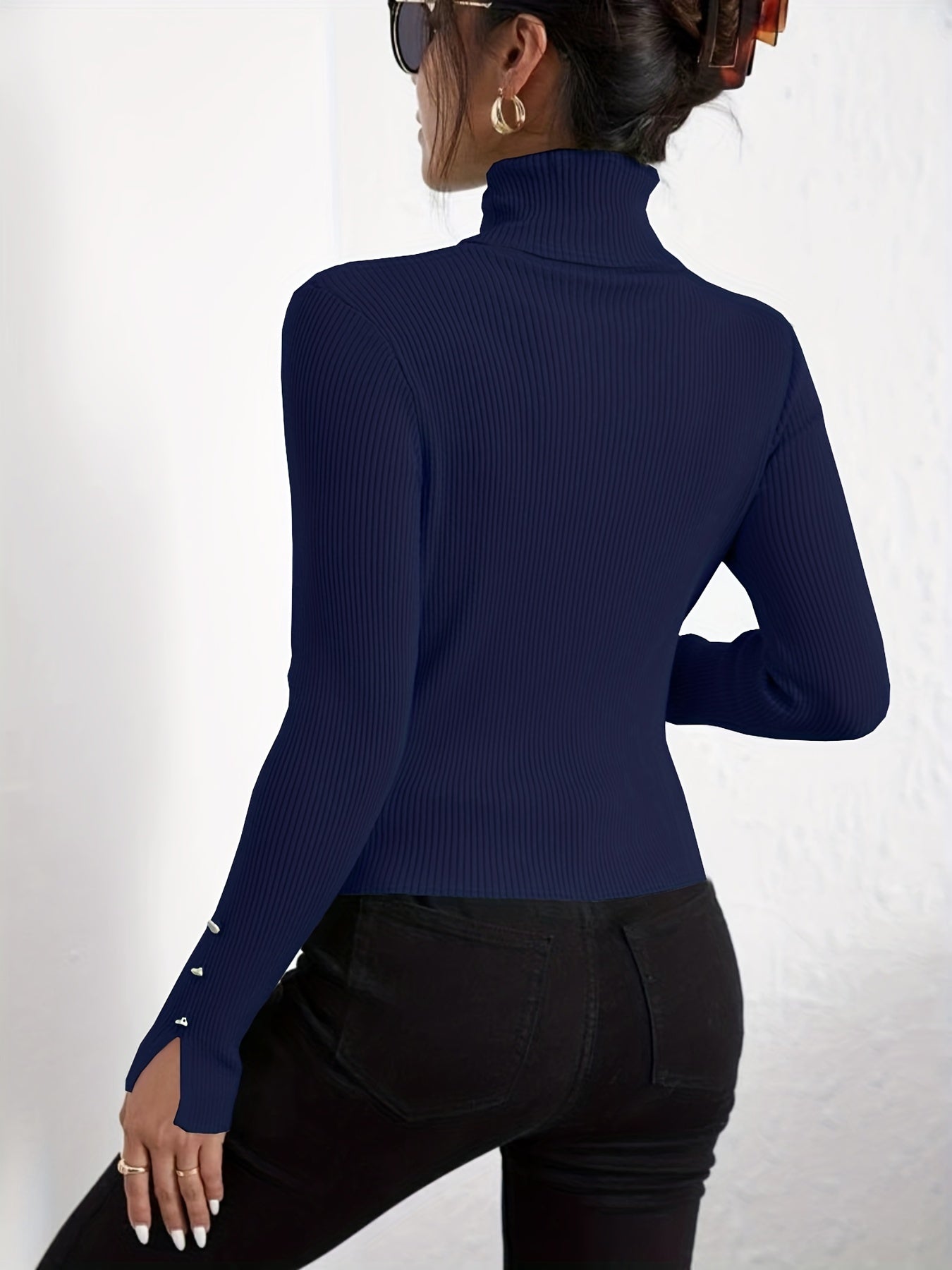 Éloïse™ | Pull à Col Montant Chic et Confortable