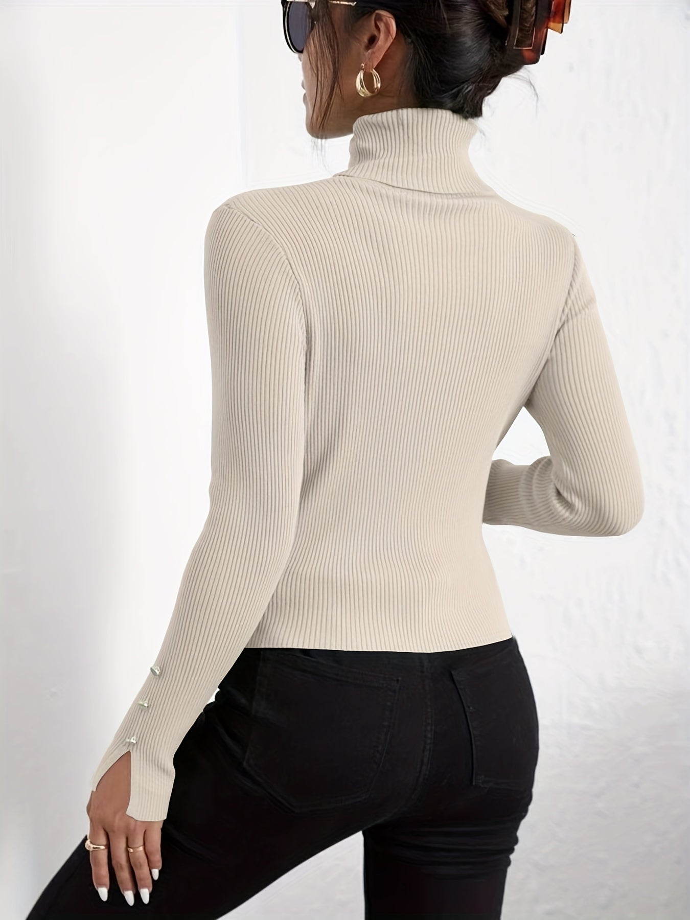 Éloïse™ | Pull à Col Montant Chic et Confortable