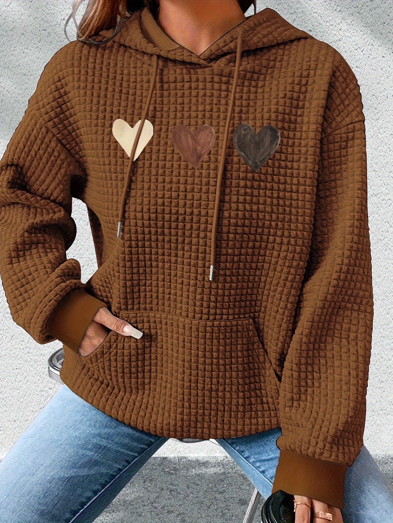 Adela™ | Sweat à Capuche Décontracté avec Motif Cœur