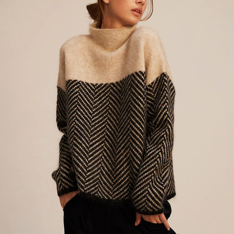 Agnès™ | Pull en Laine avec Col Roulé - Chaleur et Élégance