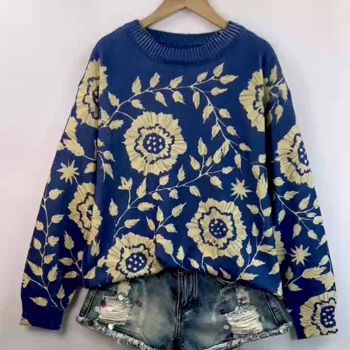 Alice™ | Pull élégant à manches longues avec motif floral