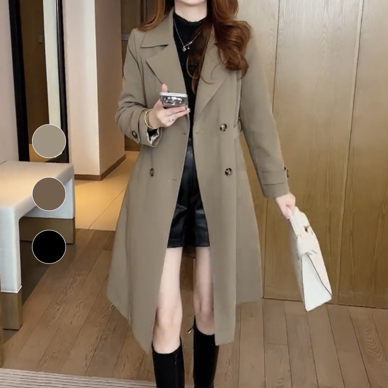 Nadine™ | Trenchcoat en Laine Élégante