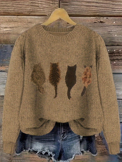 Luna™ | Pull Décontracté avec Imprimé Chat
