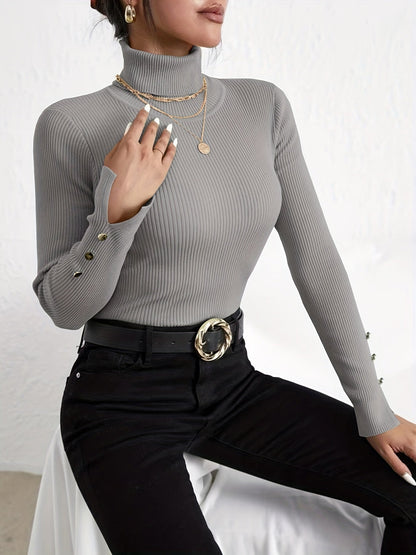 Éloïse™ | Pull à Col Montant Chic et Confortable