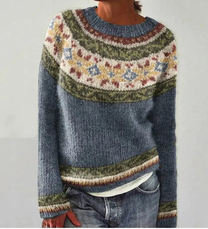 Silvia™ | Pull d'Automne Rétro