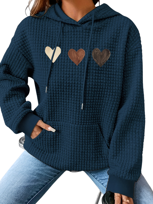 Adela™ | Sweat à Capuche Décontracté avec Motif Cœur