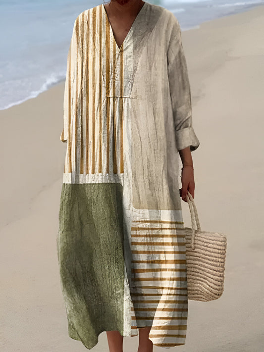 Arielle – Robe Longue d’Été à Motifs