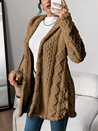 Cheyenne™ | Manteau Douillet à Boutons – Élégance et Confort pour l’Hiver