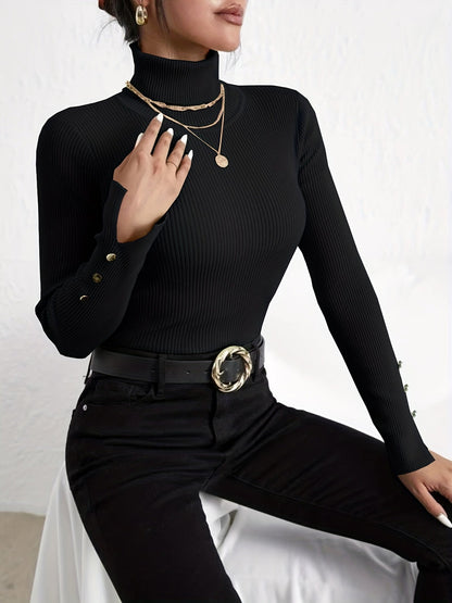 Éloïse™ | Pull à Col Montant Chic et Confortable